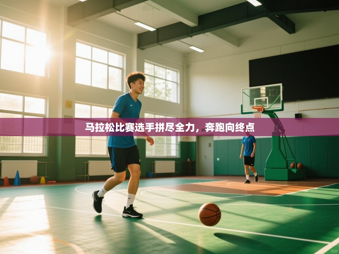 马拉松比赛选手拼尽全力，奔跑向终点